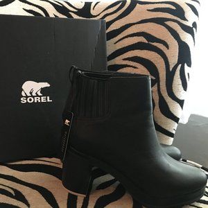 NEW SOREL MARGO LEATHER WATERPROOF CHELSEA BOOTS